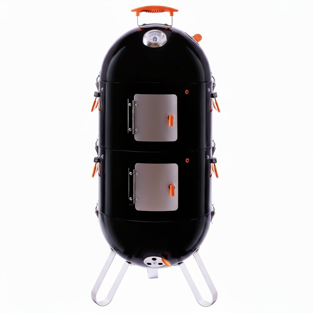 BBQ Smoker (Ranger V4) - 4In1 Charcoal Meat Smoker BBQ - Outdoor Smokers and Grills - BBQ with Smoker