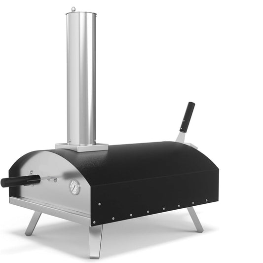 16 Inch Outdoor Pizza Oven – Portable Outdoor Pizza Maker for Backyard, Camping, or Tailgating – Stainless Steel Multi-Fuel Oven with Pizza Stone & Accessories